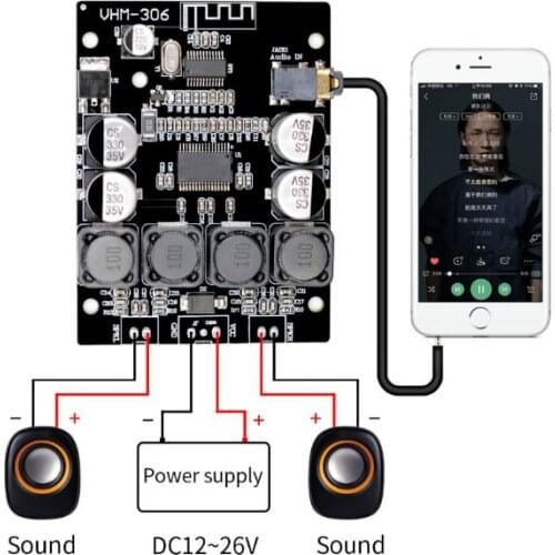 SOTAMIA TPA3118 Bluetooth Power Amplifier Board Amplificador 2x30W Stereo Digital Audio Amplifiers Home Sound Theater DIY