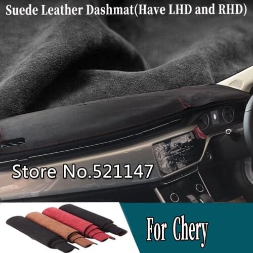 Suede Leather Dashmat Dashboard Covers Dash Mat Carpet For Chery Jetour X70S X90 QQ A1 QQ3 QQ6 Tiggo 7 Pro 2 3 4 5 8 COWIN