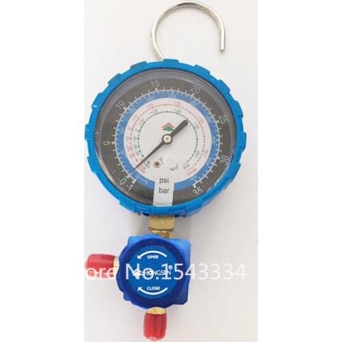 HS-468AL Low pressure 1-way manifold gauge for R410a R32 refrigeration low side