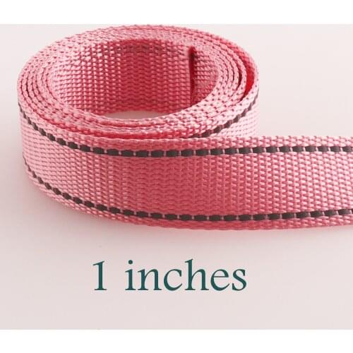 5M 25mm Safety Silver Reflective Sew On Fabric Tape Strap Vest Webbing Pink nylon webbing Ribbon purse handle handbag
