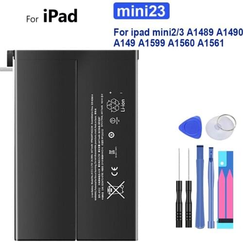 Tablet Battery 6471mAh For Apple iPad mini2/3 A1489 A1490 A149 A1599 A1560 A1561 mini2 mini3 mini 2/3