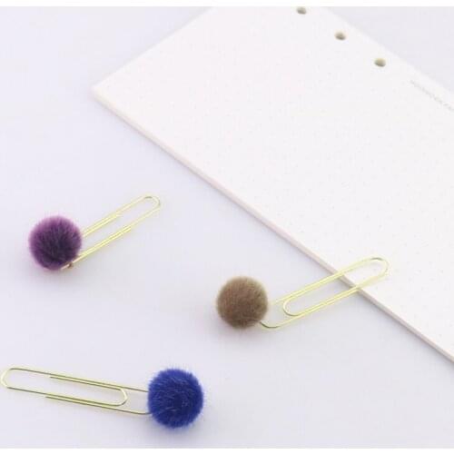 TUTU Free Shipping Kawaii Rilakkuma Series Plush ball Bookmark Clip Memo Clip Paper Clip Bookmark Novelty Gift Retail H0167