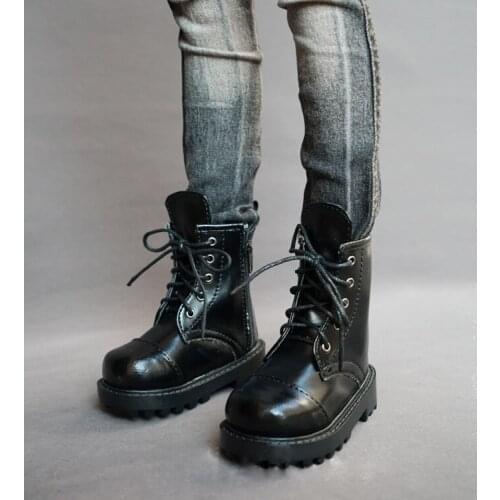BJD.SD Doll Boots with Black Lacing Short Army Boots 1/3, 1/4, Uncle Size Fashion Boots