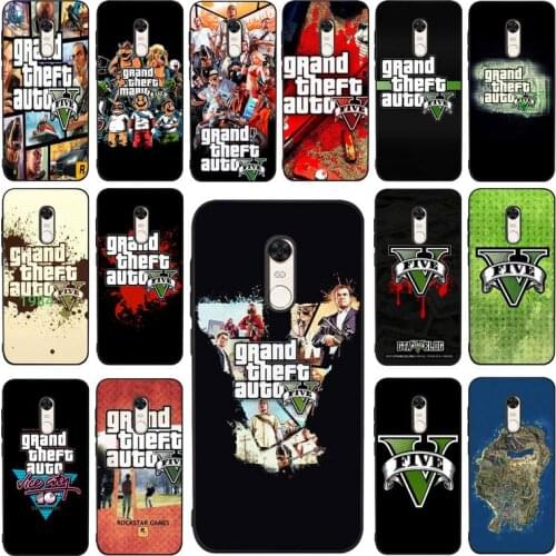 YNDFCMB Special Gta Grand Theft Auto 5 V San Andreas Phone Case for RedMi 4X 5 plus 5 6 7 8 9 A 6pro Go K20 cover
