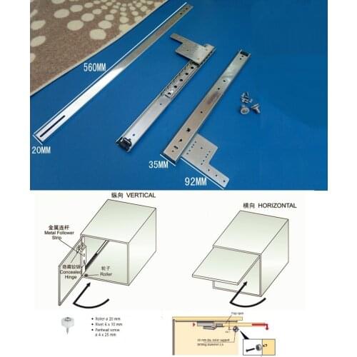Coneal Folding Pocket Slide Pivot Door Hardware Inset Application Flipper TV Closet Cabinet Cupboard