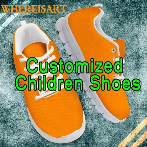 Customized Your Image Photo Image Pattern Boys Flats Shoes Fashion Brand Children Sneakers Footwear Dropshipping Wholesale