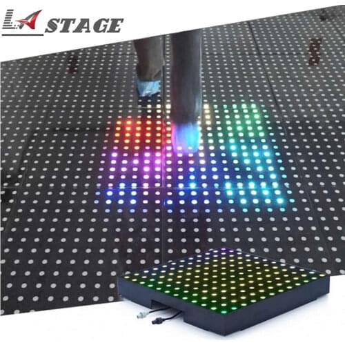 Interactive Dance Panel 50x50cm RGB Led Dance Floor 12X12 Pixel Sensor Led Dance Floor Panels For Wedding Events