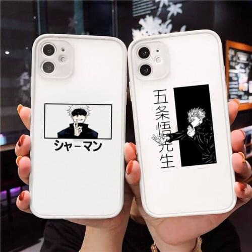 Jujutsu Kaisen Satoru Gojo anime Phone Cases Matte transparent For White iPhone 12 Mini 11 Pro XR XS Max 7 8 Plus X Back Cover