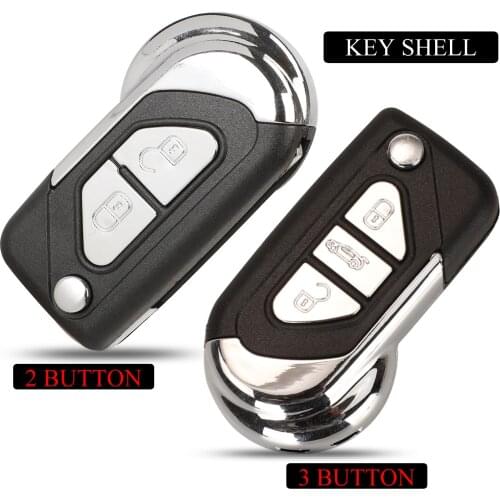 Kutery Remote 2/3 button Flip Folding Car Key Shell Case Fob Cover For Citroen DS3 Uncut Key Blade Housing Cover