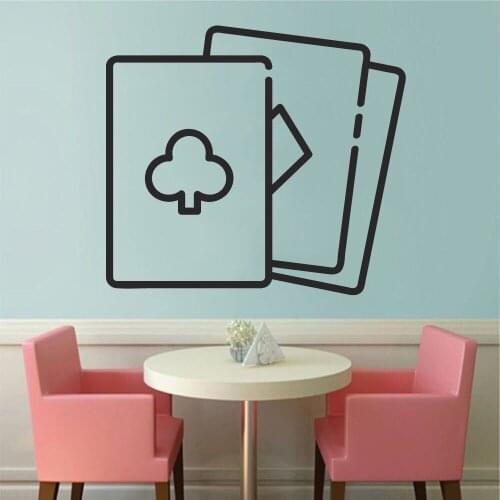 Hot Selling Club Cards Wall Sticker Decal Design Boys Bedroom Decoration A00191