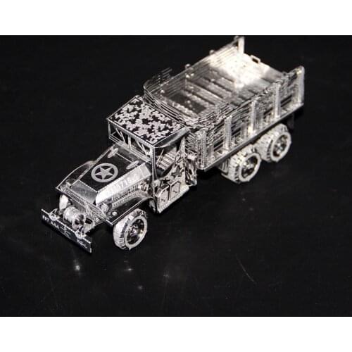 3D Puzzle DIY metal GMC 2.5T 6x6 TRUCK mini model kits Collection Toys Gifts earth Laser Cutting Jigsaw precision measurement fo