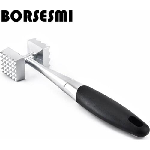 New creative kitchen meat hammer handheld metal chicken beef steak hammer multifunction meat tenderizer cooking gadgets two side