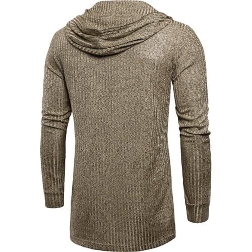 Fashion Men Spring Long Sleeved Hoodies Cardigan Slim Fit Streetwear Jaqueta Casual Hip Hop Hoody Sweatshirt Khaki Black Outwear