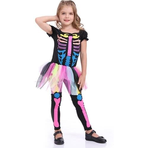 New Childrens clothes Carnival Halloween Sets Role Play Skirt Party Dress Girls Vampire Fancy Dress Up Costumes