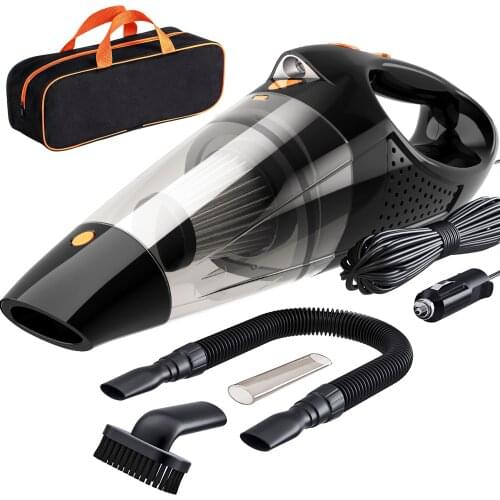 2020 New Car Vacuum Cleaner DC 12 Volt Wet/Dry Auto Vacuum Cleaner With storage bag and Led light