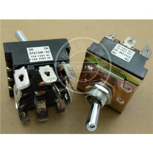 Original new 100% ST415NF-82 ON-ON 10A250VAC 12pin 2gear button switch