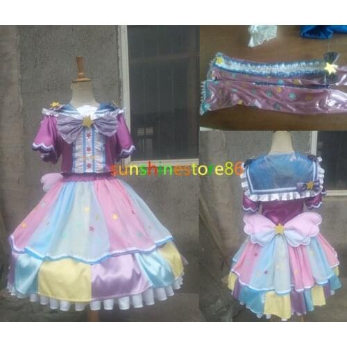 Full set Pripara yumekawa yui Cospaly costume Idol time Cospaly long Dress
