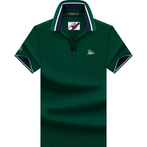 High Quality Cotton Mens Casual Denim Stitching Pocket Male Polo Shirt Brand Jersey Short Sleeve Solid Breathable Tops Tee