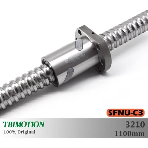 TBI Motion SFNU3210 SFU C3 Ground Ball Screw Professional end machining thread shaft 1100mm High Precision long life span