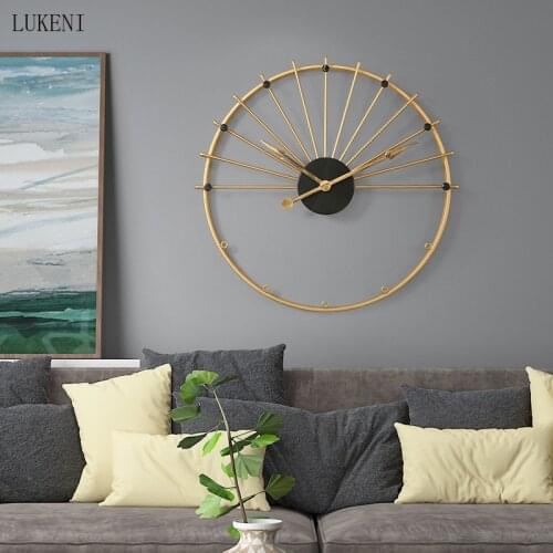 Nordic Wall Clocks Living Room Sofa Background Wall Decoration Wall Clock Creative Light Luxury Home Art Static Wall Clock
