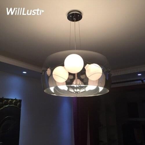 Modern Transparent Glass Pendant Lamp Bella Donna Mauro Bertoldini Dining Living Room Restaurant Hotel Clear Suspension Light