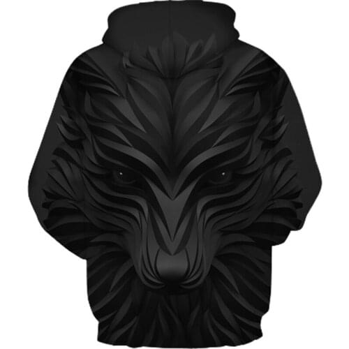 Wolf Printed Hoodies Men 3D Hoodies Brand Sweatshirts Fashion Tracksuits and retail Free transportation mens clothing pullover