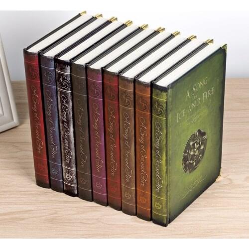 European Retro Notebook Creative A5 Diary Book Ice and Fire Song Hardcover Notepad Sketchbook School Supplies Gift for Students