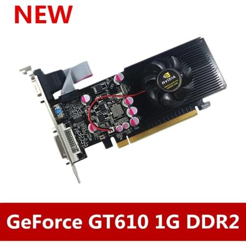 New GeForce GT610 1G independent DDR2 64bit PCI-E HD graphics card Upgraded video card for old computers