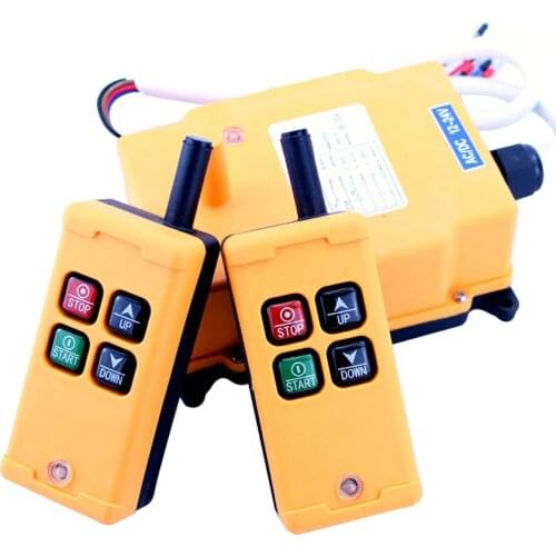 OBOHOS 2 Tansmitters 4 Channels 1 Speed Control Hoist Crane Radio Remote Control System XH00005