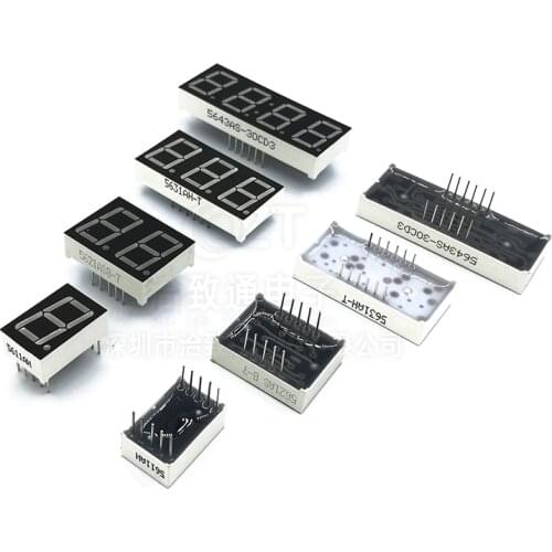 0.56inch LED display 7 Segment 1 Bit/2 Bit/3 Bit/4 Bit Digit Tube Red Common Cathode / Anode Digital 0.56 inch led 7segment