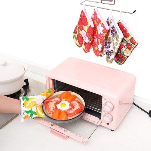 1Pc Orange Grape Print Kitchen Anti Scald Heat Insulation Microwave Oven Gloves