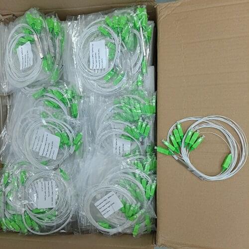 10PCS 1x8 1x16 1x32 SC APC fiber optic plc splitter steel tube cable 2 way 4way 8 way 16 way optical PLC splitter