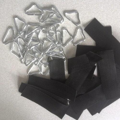10pcs Steel Triangle Rings Buckle Ring V-rings for Trampoline Mat Jumping Pad Fixing Side Buckles