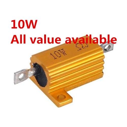 2PCS 10W 250R 300R 330R 390R 470R 500R aluminum Power Metal Shell Case Wirewound Resistor 250 300 330 390 470 500 ohm 10W 5