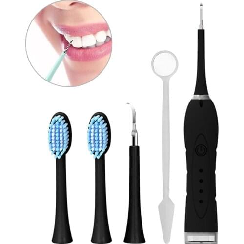 2 In 1 Sonic Dental Scaler Oral Irrigators Electric Tooth Calculus Remover Tooth Stains Tartar Tool Cleaner with Toothbrush