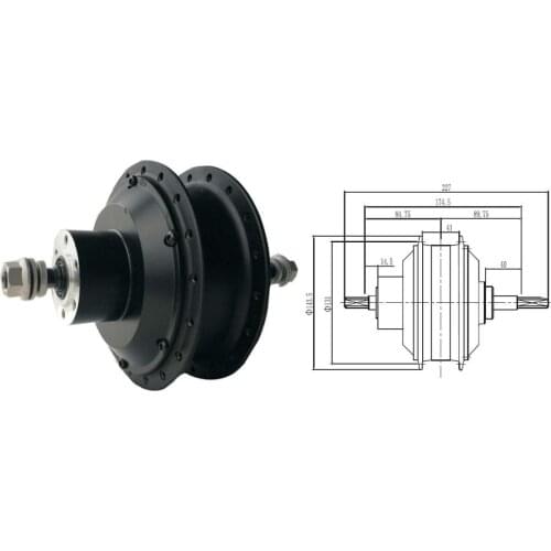 24v36v48v 250w350w BLDC gear motor rear driven v brake/disc brake for electric bike 16inch-28inch MTB scooter conversion part