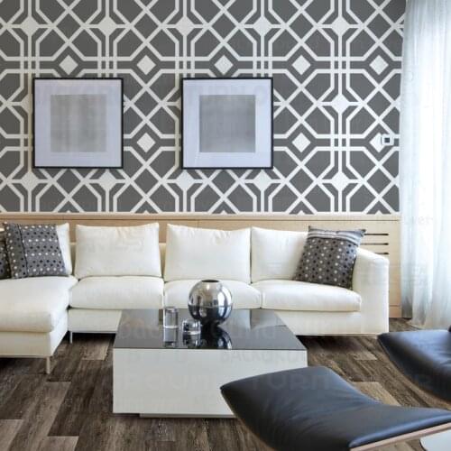 50cm 70cm Stencil For Wall Painting Decor Template Furniture Paint Lock On The Tiles Large Home Geometric Arabic Islamic S086