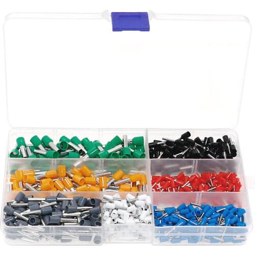 600Pcs Insulated Cord End Terminal Boots Lace Cooper Ferrules Kit Set Wire Copper Crimp Connector