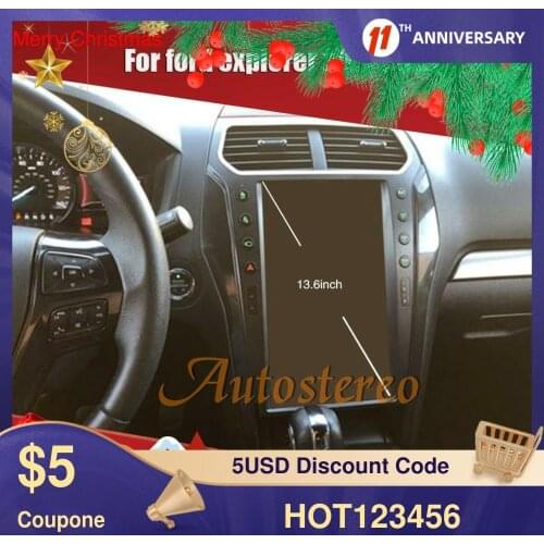 Ford Explorer 2010-2019 Tesla Style Android 9.0 For Car Player GPS Navigation Head Unit Multimedia Player Radio Tape Recorder HD