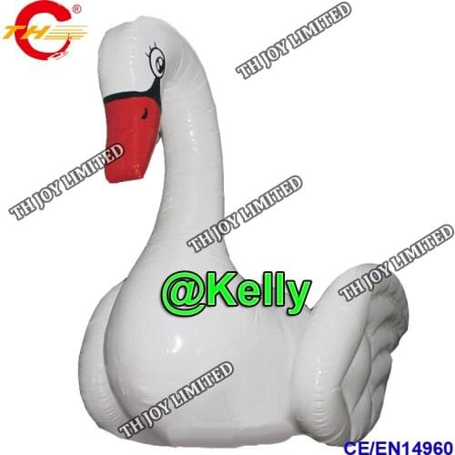 Free air shipping pvc tarpaulin air tight inflatable white swan for sale, commercial durable big inflatable goose model