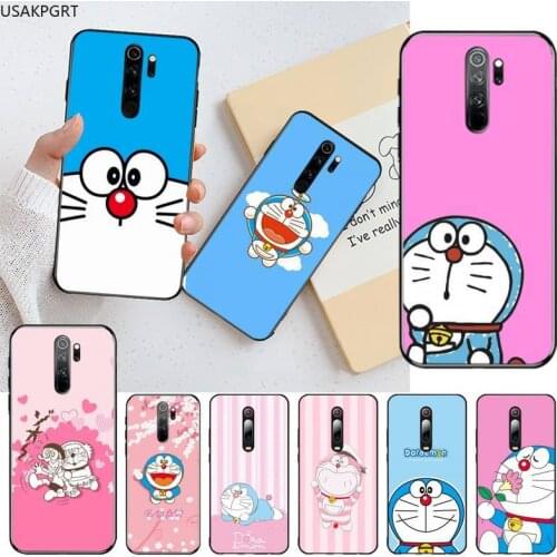 USAKPGRT Doraemon Phone Case for Redmi Note 9 8 8T 8A 7 6 6A Go Pro Max Redmi 9 K20 K30 Pro