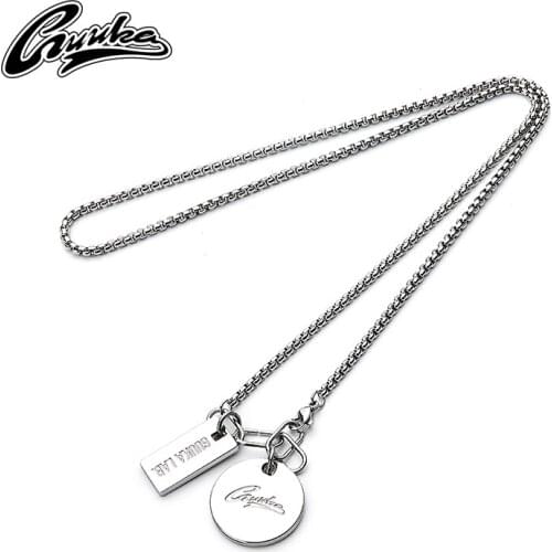 Guka & crayon new joint military brand Necklace 2021 new hip hop Liu Yu same couple necklace versatile