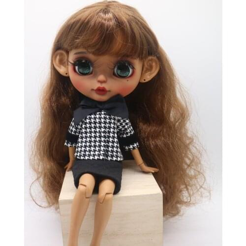 Customization doll Nude blyth doll cute doll black skin
