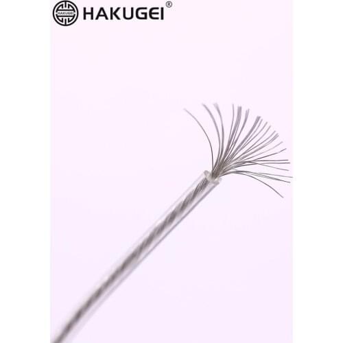 Litz Thick silver plated 7N single crystal copper DIY fever headphone line base 30core 22awg 1.6mm 6meter