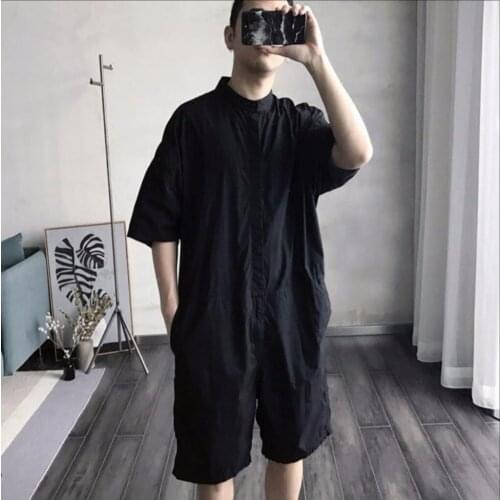 M-5xl 2020 New Casual Fashion Men Jumpsuit Unique Designer Overalls For Men Black Military Cargo Pants Hairstylist Loose Pants