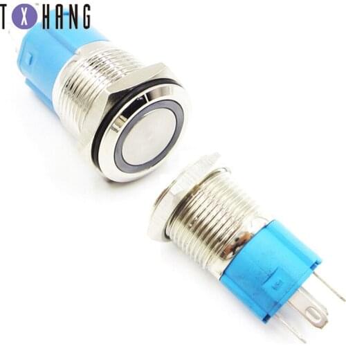16mm Metal Push Button Switch Maintained Metal Switch Latching Push Button diy electronics
