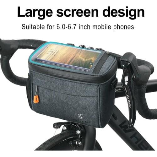 2021 Multifunctional Bicycle Handlebar Bag Large Capacity MTB Bike Storage Bag Phone Touchscreen Bag Front Frame Trunk Pannier