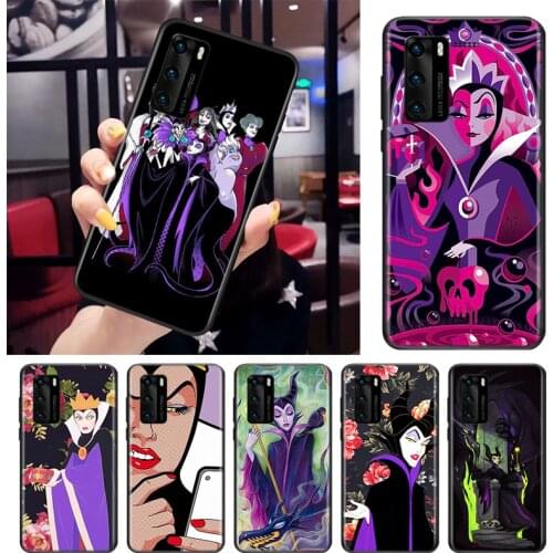 Disney villain witch For Huawei P Smart S Z Mate 40 RS 30 20 10 Pro Plus Lite 2019 2020 2021 Black Soft Phone Case