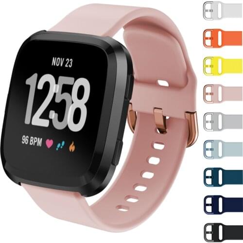 For Fibit Versa 2 Band Soft Silicoene Smart Watch Strap For Fitbit Versa / Versa Lite Smartband Accessories Metal Clasp