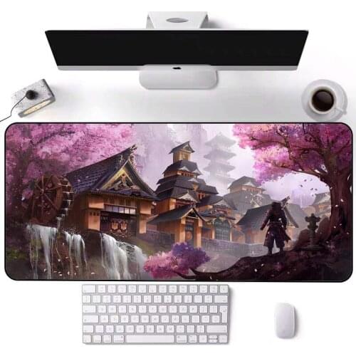 MRGLZY Game player desk pad anime scenery big mouse pad 800x300 carpet pad xxl office gaming accessories mats